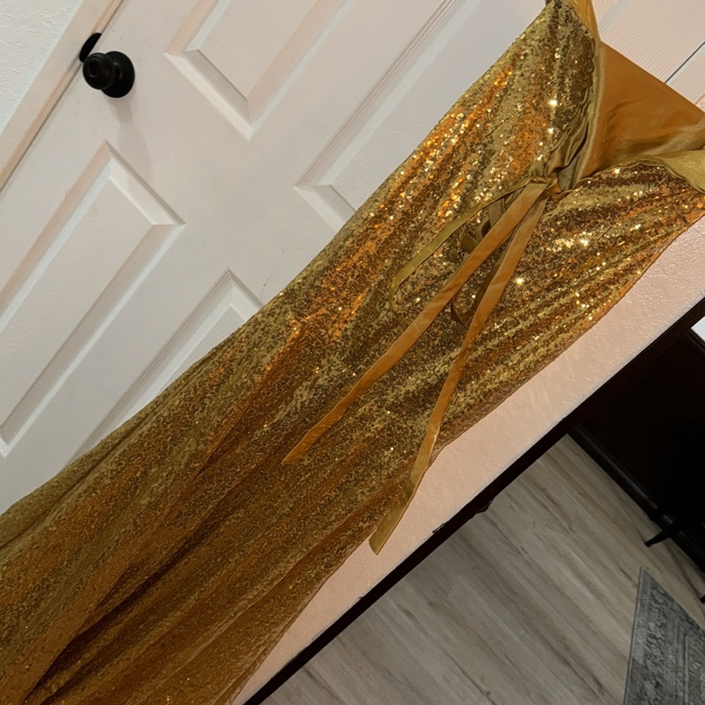✨Sparkle Gold Mermaid Evening Gown - Picture 6 of 7